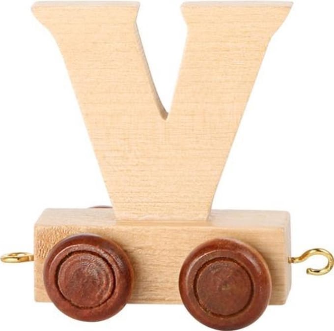 Small Foot - Wooden Letter Train - V - 12 pieces