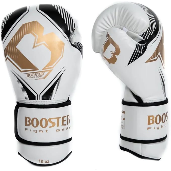 Booster Kickboks Scheenbeschermers Bangkok - WIT/GOUD/ZWART - MAAT M
