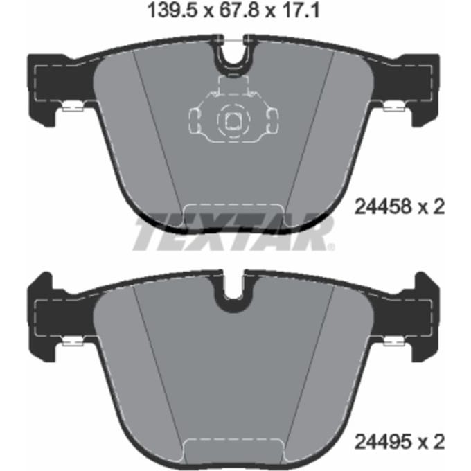 Remblokset TEXTAR 2445801, achter