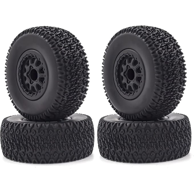 RC Crawler Rubberbanden RC Autobanden 4 stuks 12mm Hex Vervanging voor 1/10 Traxxas Slash RC Korte type A