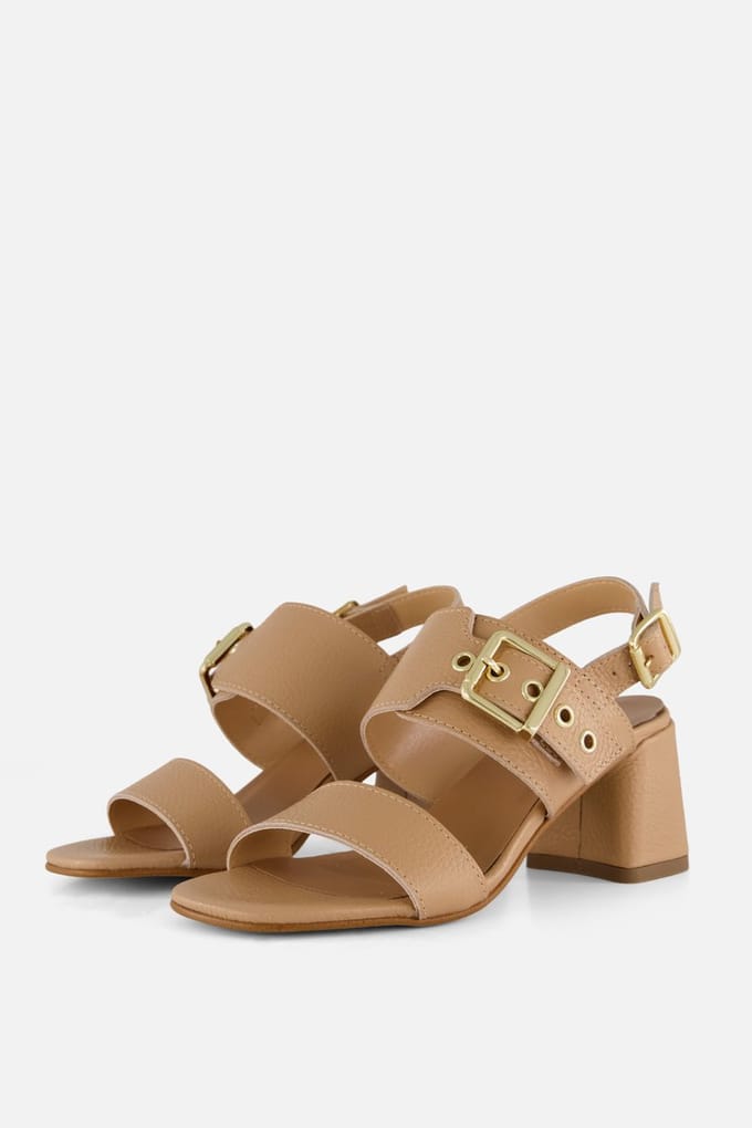 Linea Zeta Linea Zeta Haksandalen cognac Leer