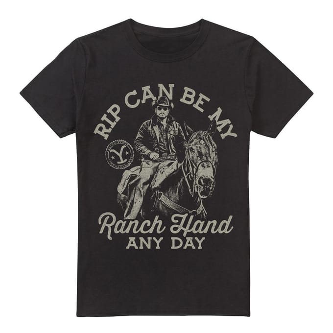 Yellowstone Heren Rip Kan Mijn Ranchhulp T-shirt L zwart
