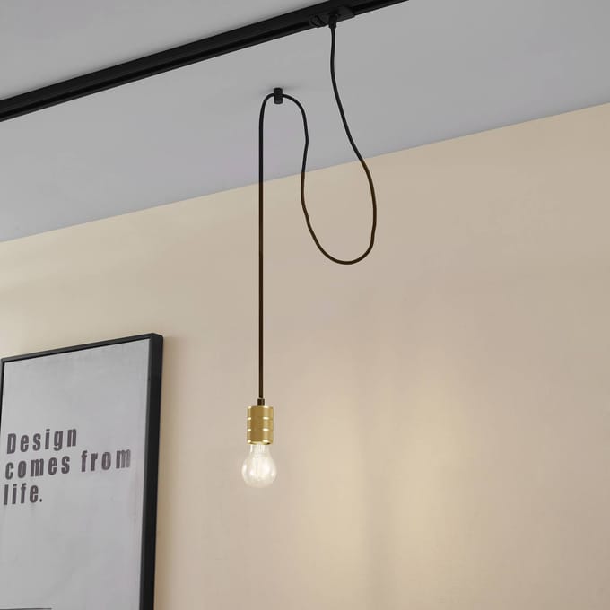 Lindby - 1-fase railverlichting - 1licht - Aluminium - E27 - goud
