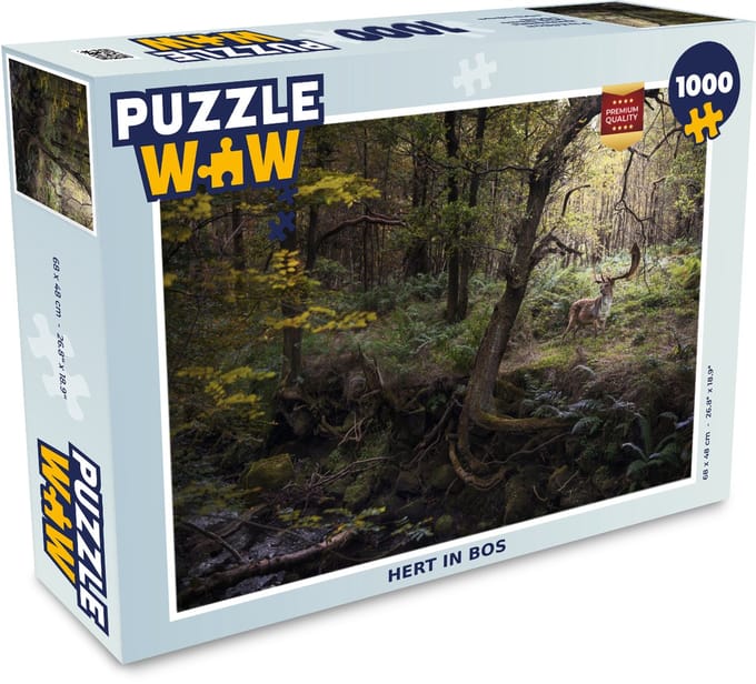 Puzzel Bosdier - Hert - Zon - Legpuzzel - Puzzel 1000 stukjes volwassenen