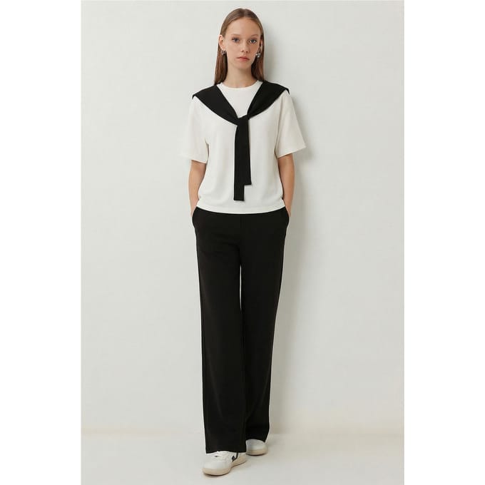 Kleurblokken Crew Neck Twee-delige Co-ord Set