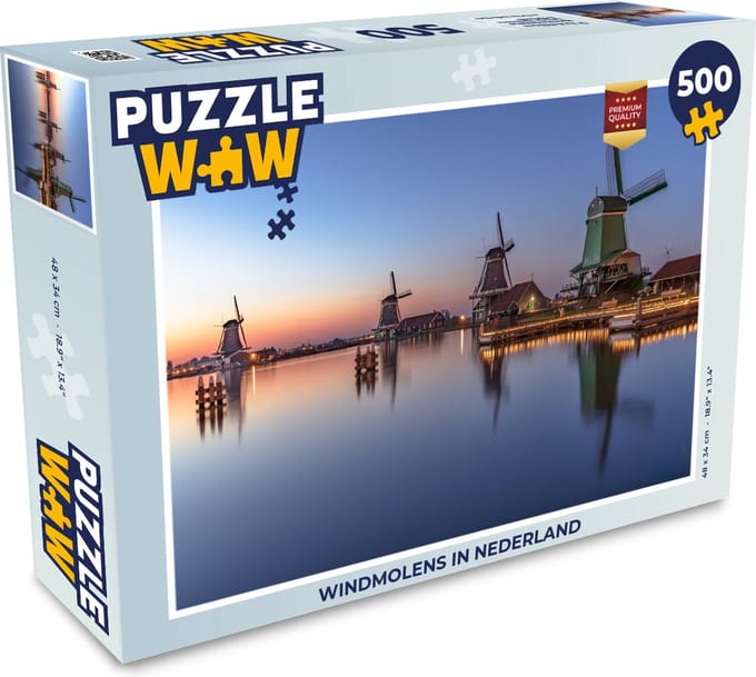 Puzzel Windmolens in Nederland - Legpuzzel - Puzzel 500 stukjes