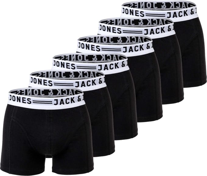 Jack&Jones Boxershorts SENSE TRUNKS 3 PACK Set van 6