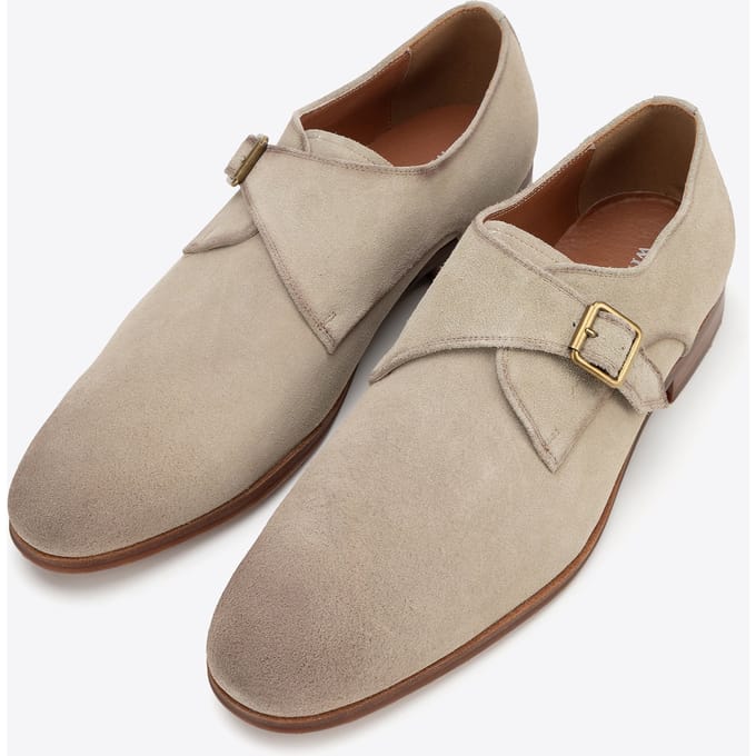 Wittchen beige suède leren monniksschoenen voor heren
