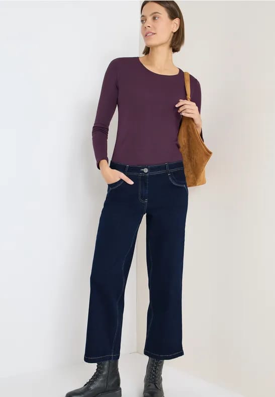 Wide Legs gespoelde jeans