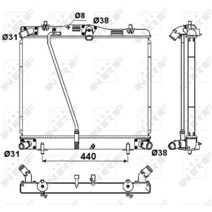 Radiator, motorkoeling NRF 53188