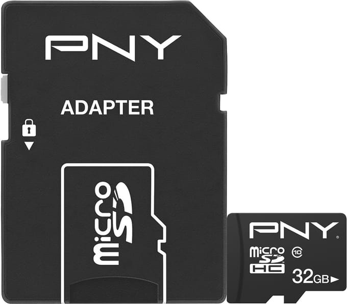 PNY, MicroSD-geheugenkaart 32 GB Klasse 10 Performance Plus Model 50 Mb/s, Zwart