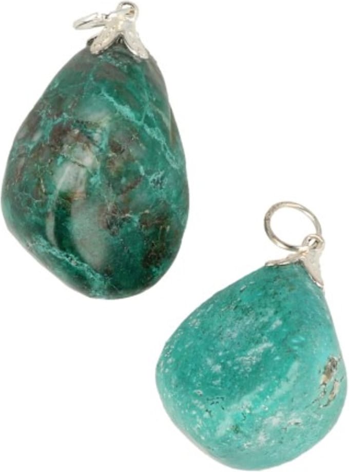 Chrysokolla edelsteen hanger