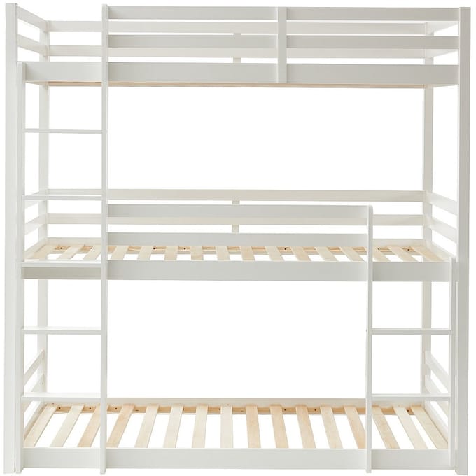 Vente-unique Stapelbed hout wit 90 x 200 cm