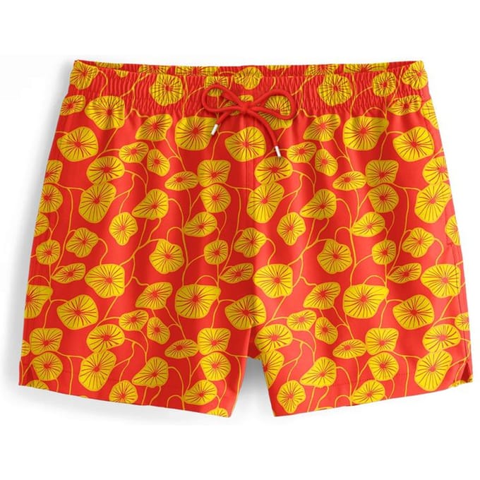 "Flora Red" Zwemshorts