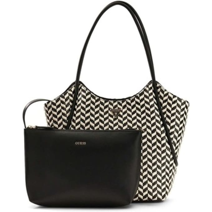 GUESS shopper schoudertas Tessi 2 in 1 Tote Black Multi zwart