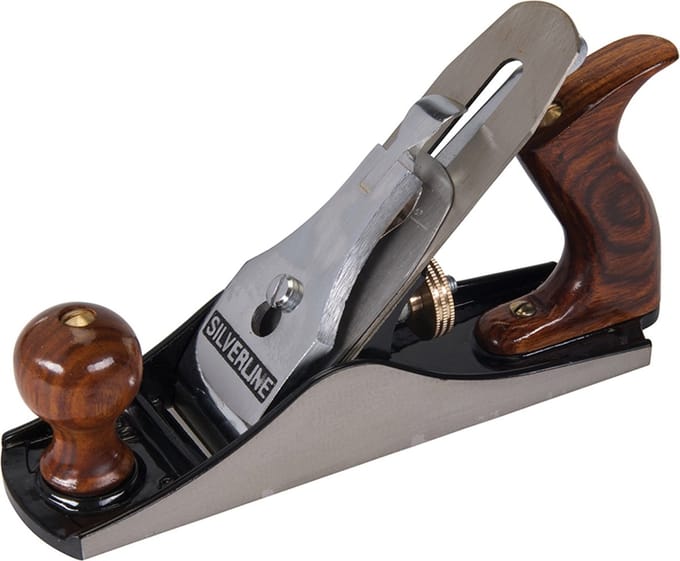 Silverline Handschaaf - Heavy-Duty - Palissander handvat - Messing stelschroeven - 50 mm blad