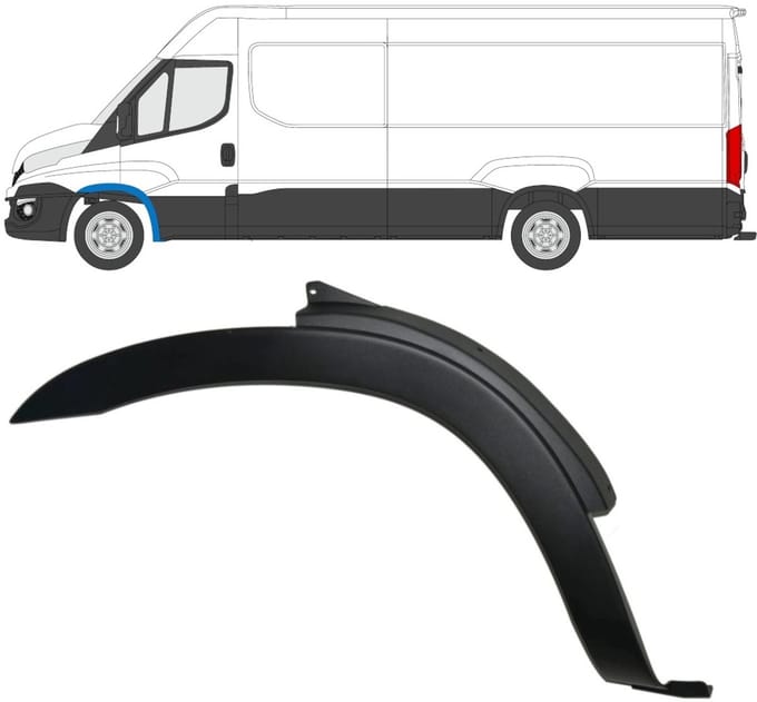 Spatbord sierlijst wielkast voor Iveco Daily 2014-2019 / Links