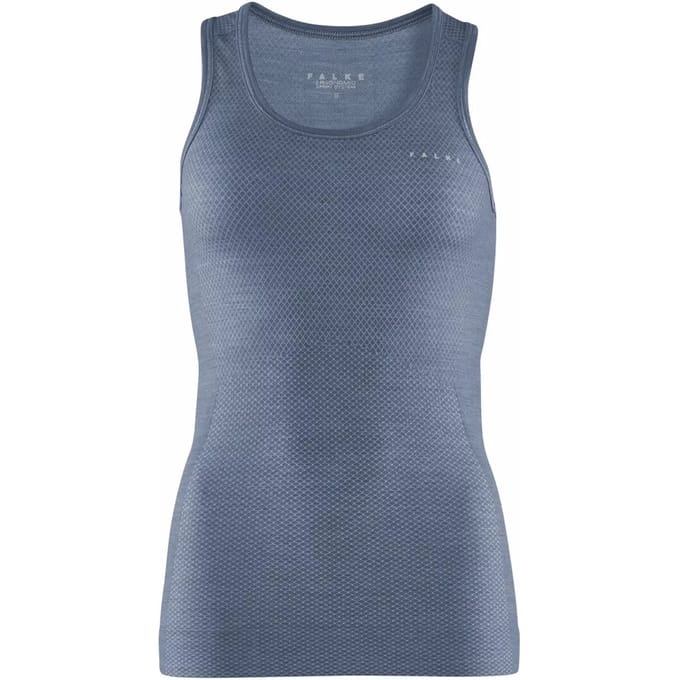 FALKE Wool-Tech Light sneldrogend wol functioneel materiaal mouwloze functioneel shirt dames blauw - maat XS