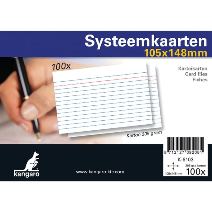 Kangaro systeemkaart - A6 - lijn - 100 stuks