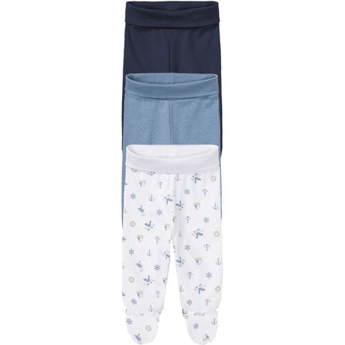 LUPILU Baby joggingbroek (Wit/donkerblauw/blauw, 62-68)