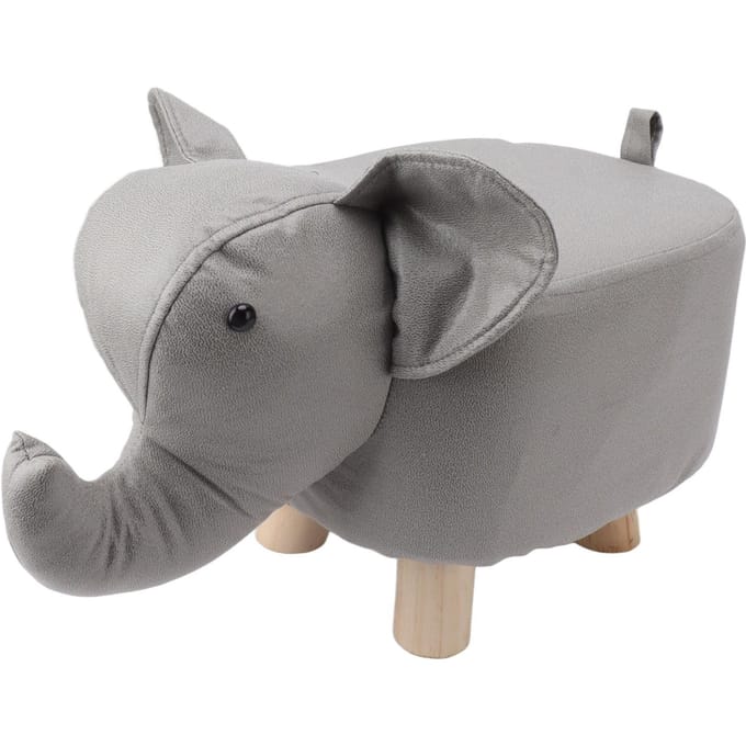 Repose-pieds en forme d'éléphant antidérapant, silencieux, confortable, stable, polyvalent, mignon gris clair