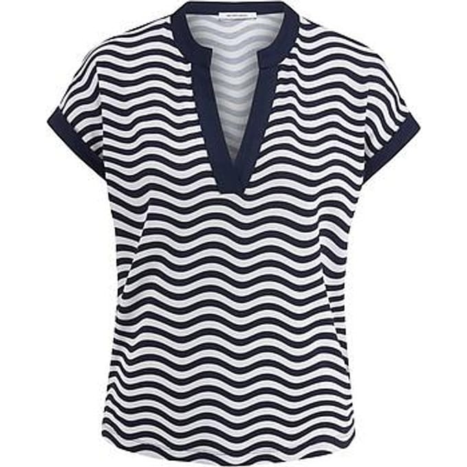 Shirt ronde hals Van Peter Hahn blauw
