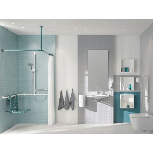 HEWI series 477/801 shower handrail with sliding shower rail 801.35.410 97