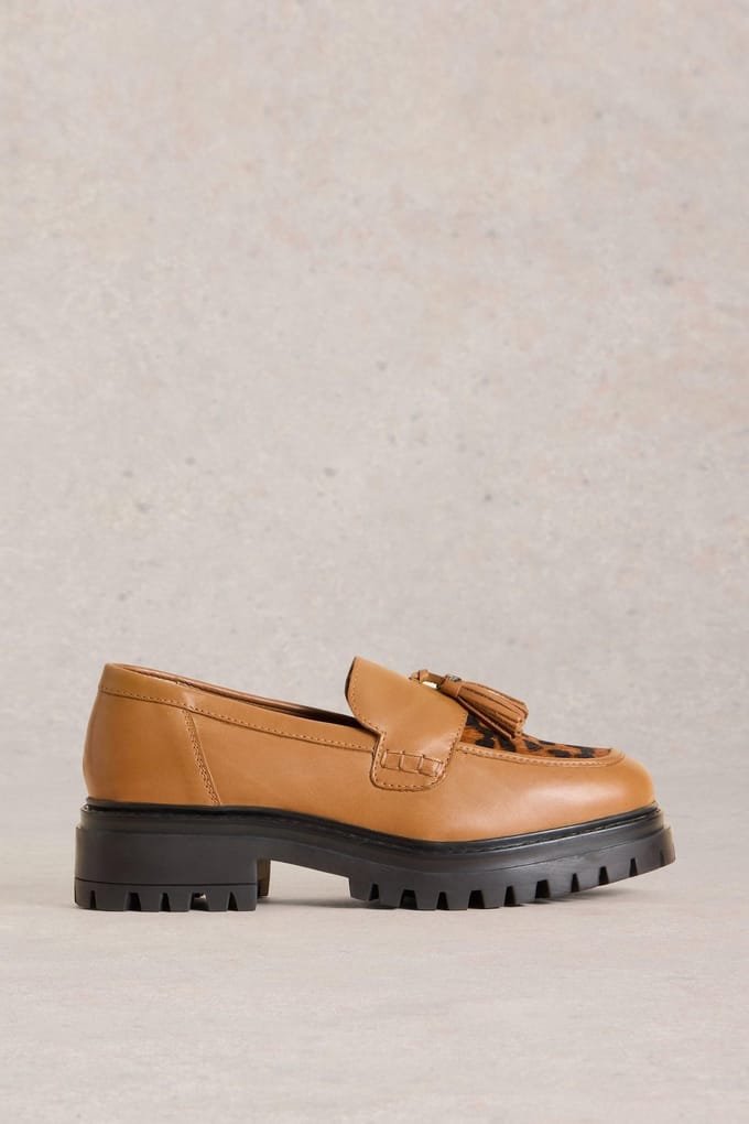 White Stuff Charlie Chunky Loafer Tan Multi Taglia: 3 | Mocassini Outlet | Donna