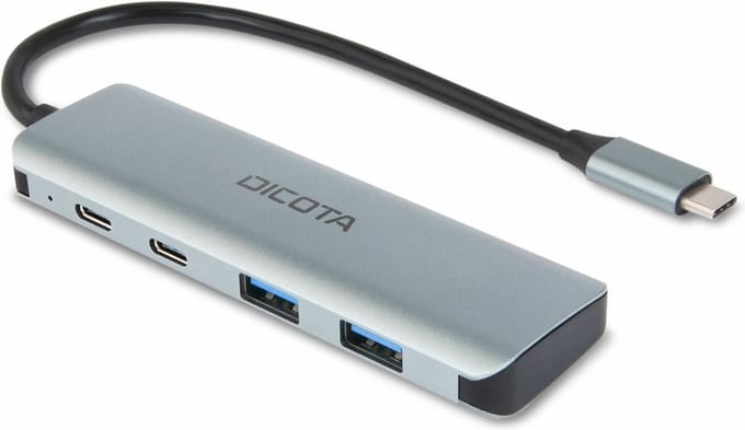 DICOTA D32061 interface hub USB Type-C 10000 Mbit/s Zilver
