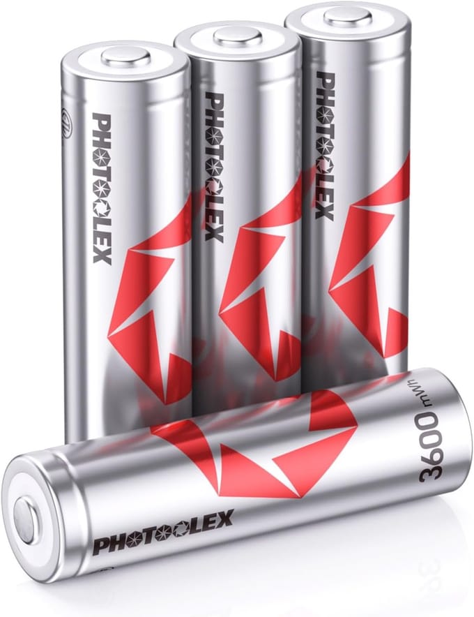 Oplaadbare AA Batterijen - Lithium Energiecellen - Apparaten Voeden - 3600 mWh Capaciteit - 1.5 Volt