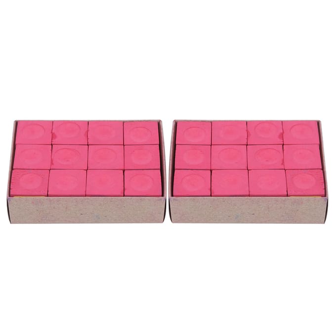 24 stuks NoSlip Keutopkrijt Biljart Pool Keu Droog Krijt Accessoire Keu Krijt(Rood ) pink