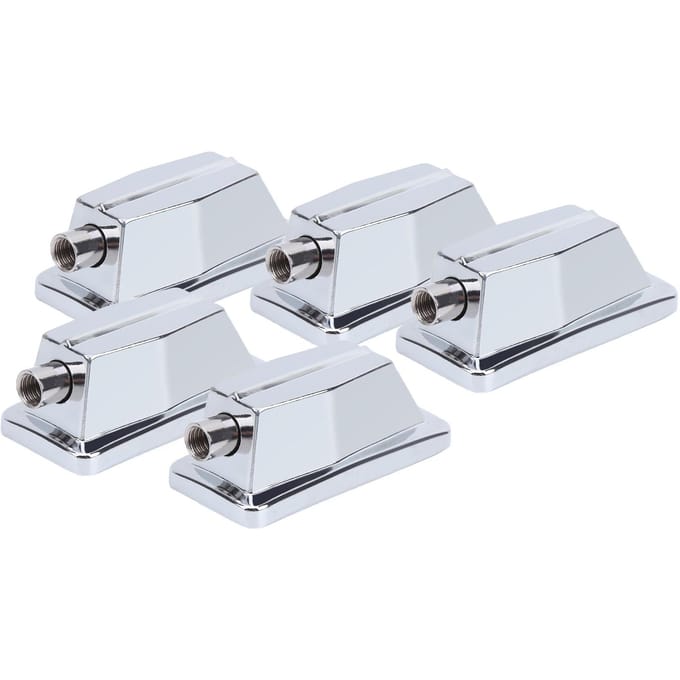 5 stuks Snaredrum Lug Klauwhaak Rechthoekig Verchroomd Bas Vervangingsonderdelen Accessoires white