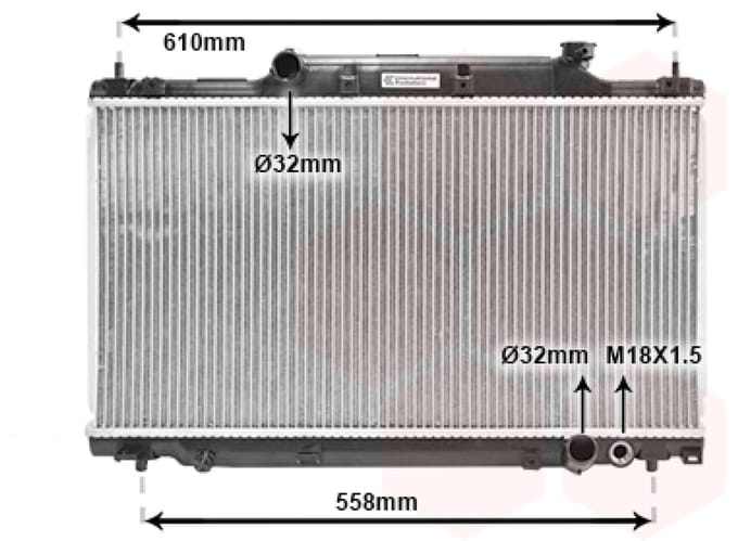 Van Wezel - RADIATOR VOOR HONDA CIVIC 1999-2001 19010PRA003