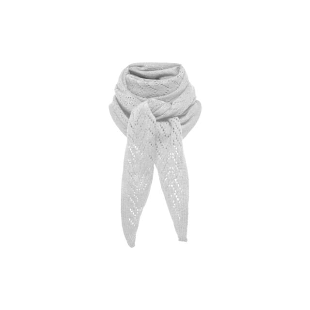 Only onlmarie pointelle triangle scarf c 15376243 light grey melange