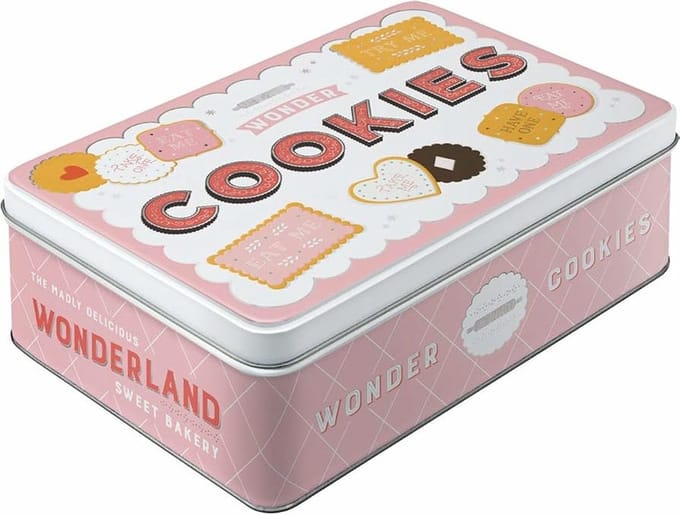 Cookies bewaarblik roze 23 cm