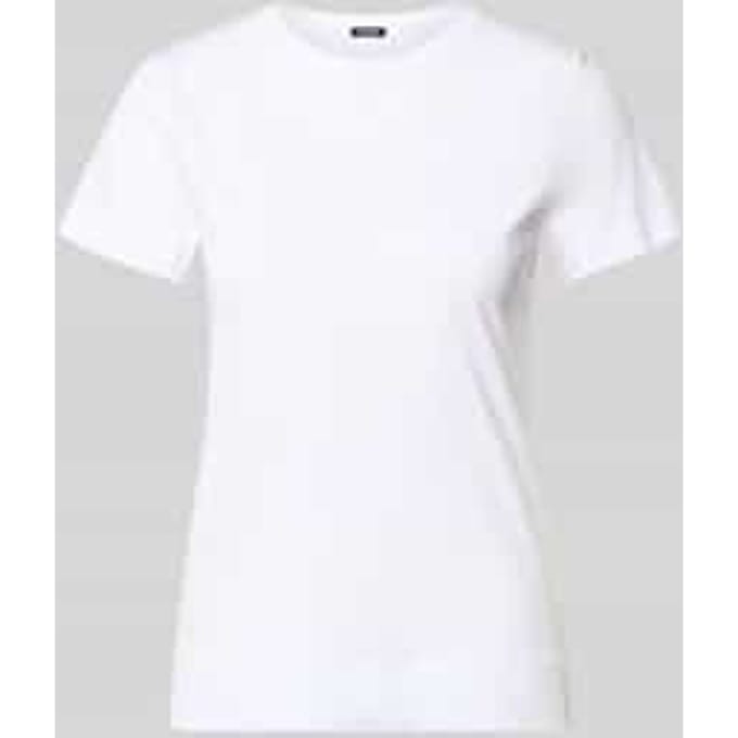 t-shirt met ronde hals en motiefstitching