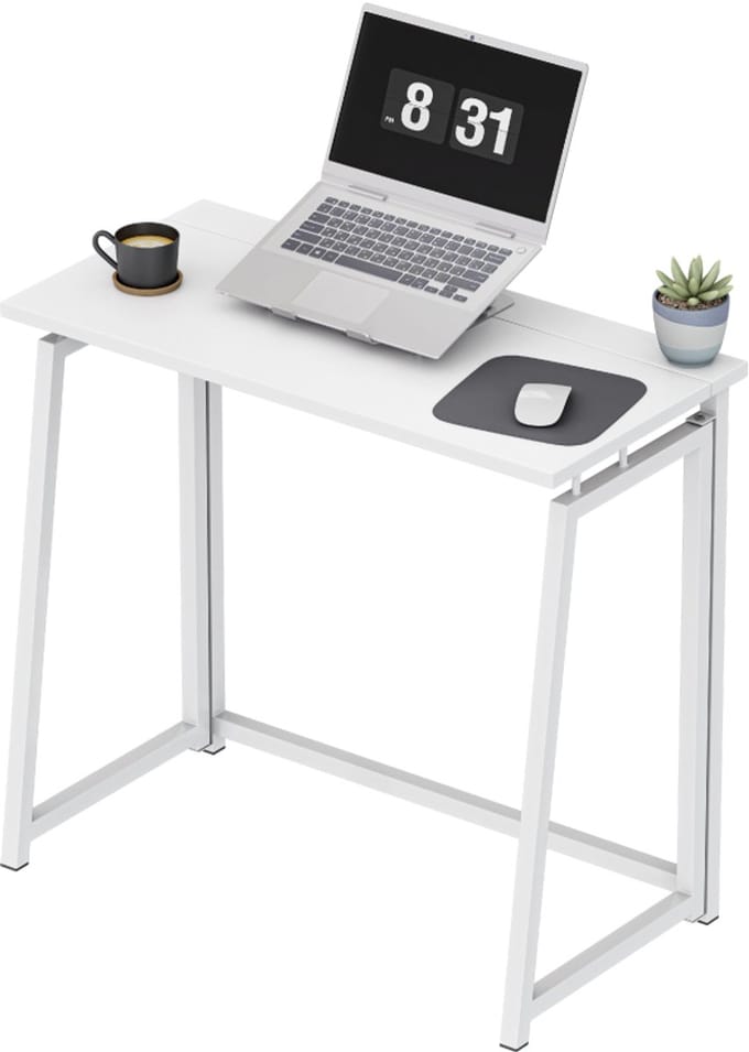 Mark Adler Leader 1.5 Inklapbaar Bureau - Compact Computerbureau - Ruimtebesparende Schrijftafel - Wit