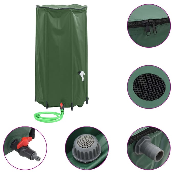vidaXL Watertank met kraan opvouwbaar 100 L PVC