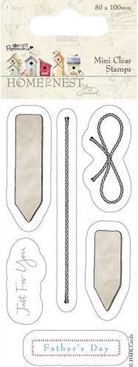 50 x 100mm Mini Clear Stamp - Home To Nest Lucy Cromwell - Tags&String