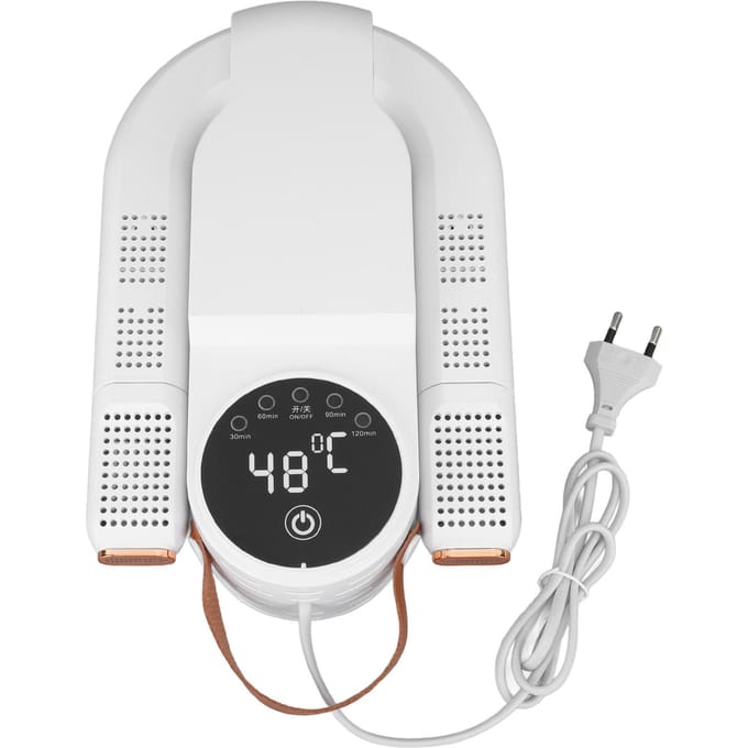 Elektrische Laarzenwarmer Machine met Timer Opvouwbaar Touch Control 360 graden Hete Luchtcirculatie Laarzendroger white