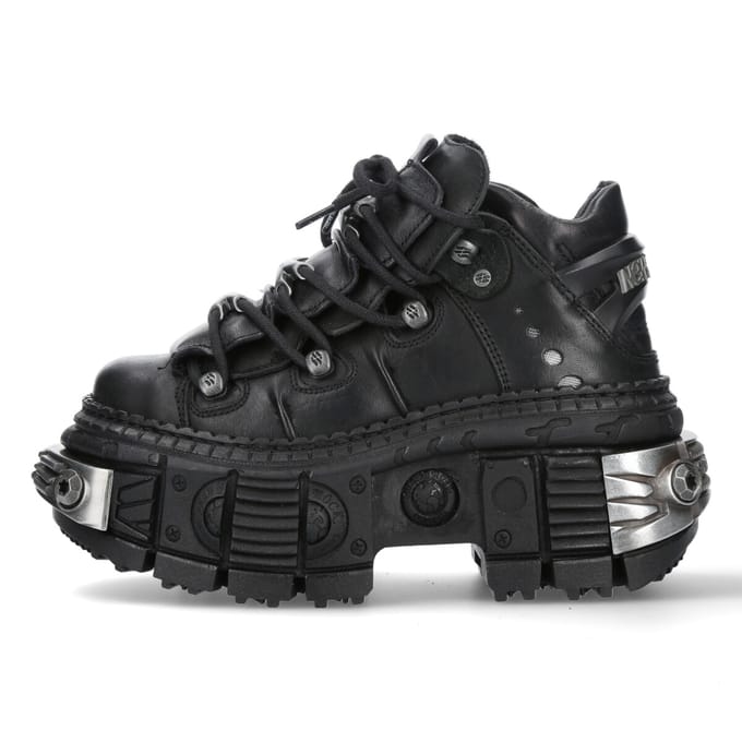 New Rock lederen platform enkellaarzen-WALL106-S10