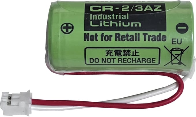 Reserveaccu - Vervangingsbatterij - Alarmsysteem - Met witte stekker - 3.5 cm