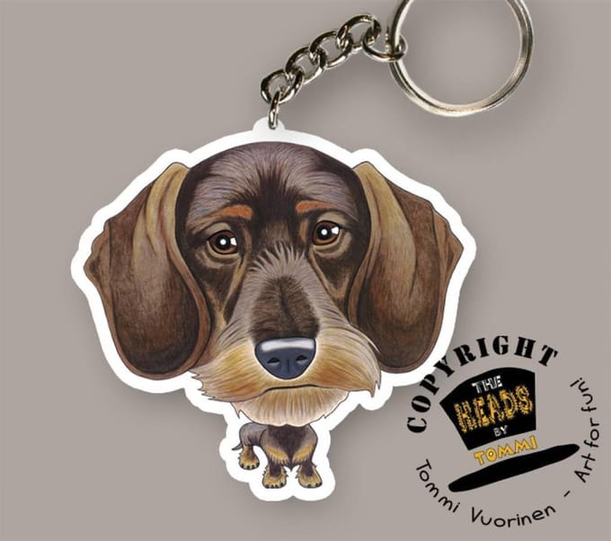 Sleutelhanger Hond Draadharige Teckel