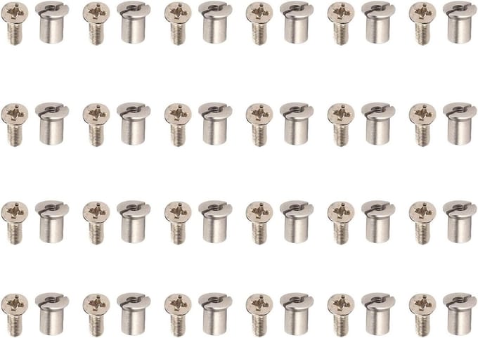 Schroef Set - Naaf Schroeven - Tape Haspels Monteren - Complete Vervanging - 24 Stuks - Zilver