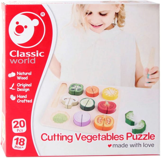 Classic World Wooden Cutting Vegetables 20pcs.