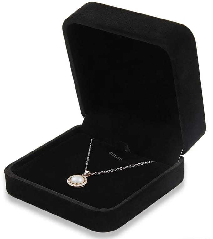 Dailygoods- Sieradendoos Elegante Fluwelen Geschenkdoos - Cadeaudoos - Sieraden Doosje - Sieradendoosje Klein - Sieradenrek - Compact Ontwerp