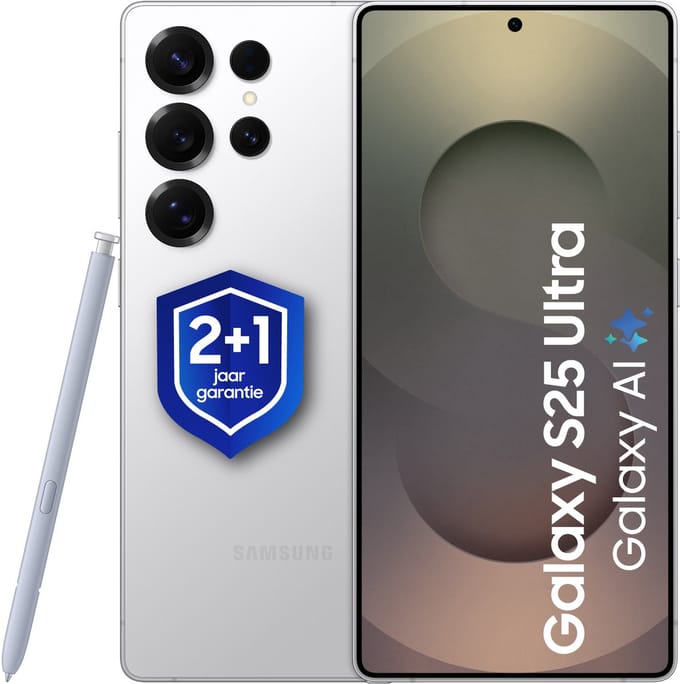 Samsung Galaxy S25 Ultra 5G - 512GB - Titanium White Silver + 1 jaar extra garantie