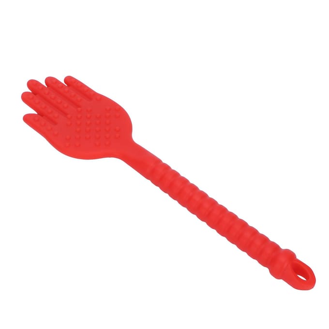 Bâton de massage en silicone pour grattage des méridiens et des points d'acupuncture, rouge rouge