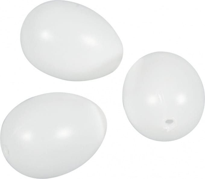 Rayher hobby materialen Plastic eieren 10x stuks - 6 cm - hobby en knutselmateriaal - paaseieren