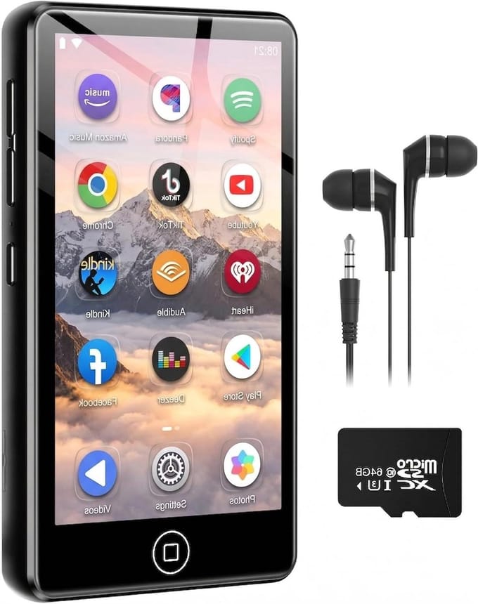 MP3 Speler - Muziekspeler - Muziek Streamen - Android 8-Core - 80GB Opslag - Zwart